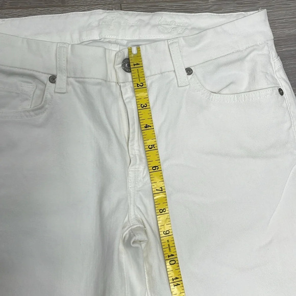 7 For All Mankind Kimmie Bootcut White Denim Jeans 30 - Picture 9 of 16